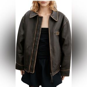 Mango Leather Jacket